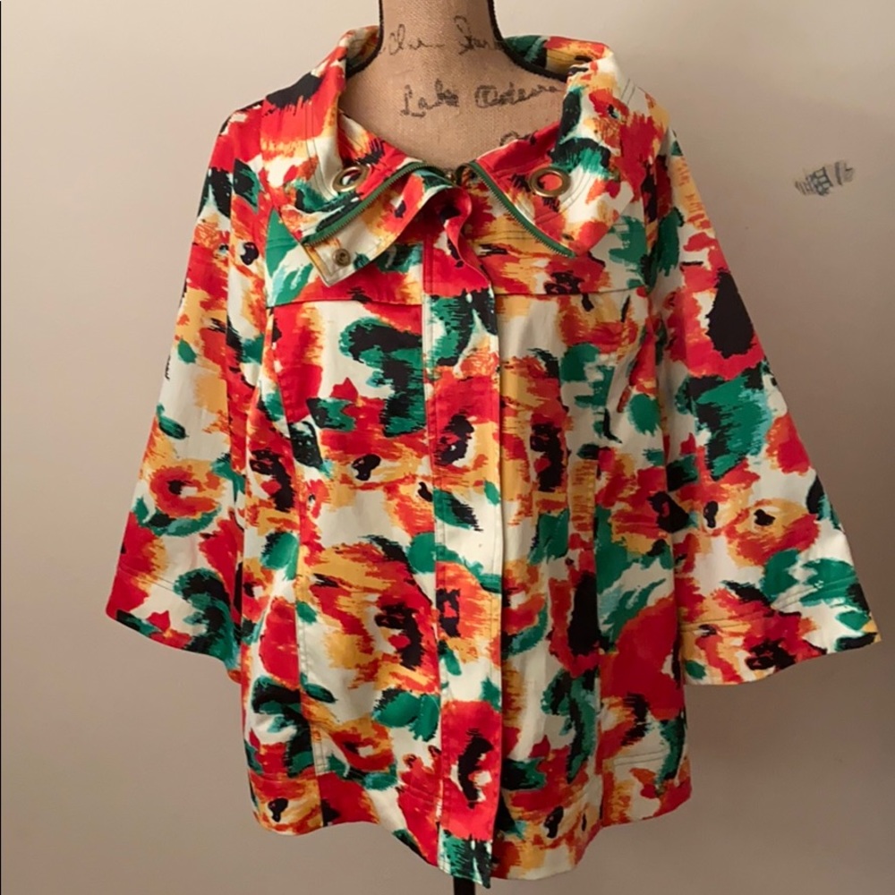Vintage 1990 R.E.Q poncho colorful jacket